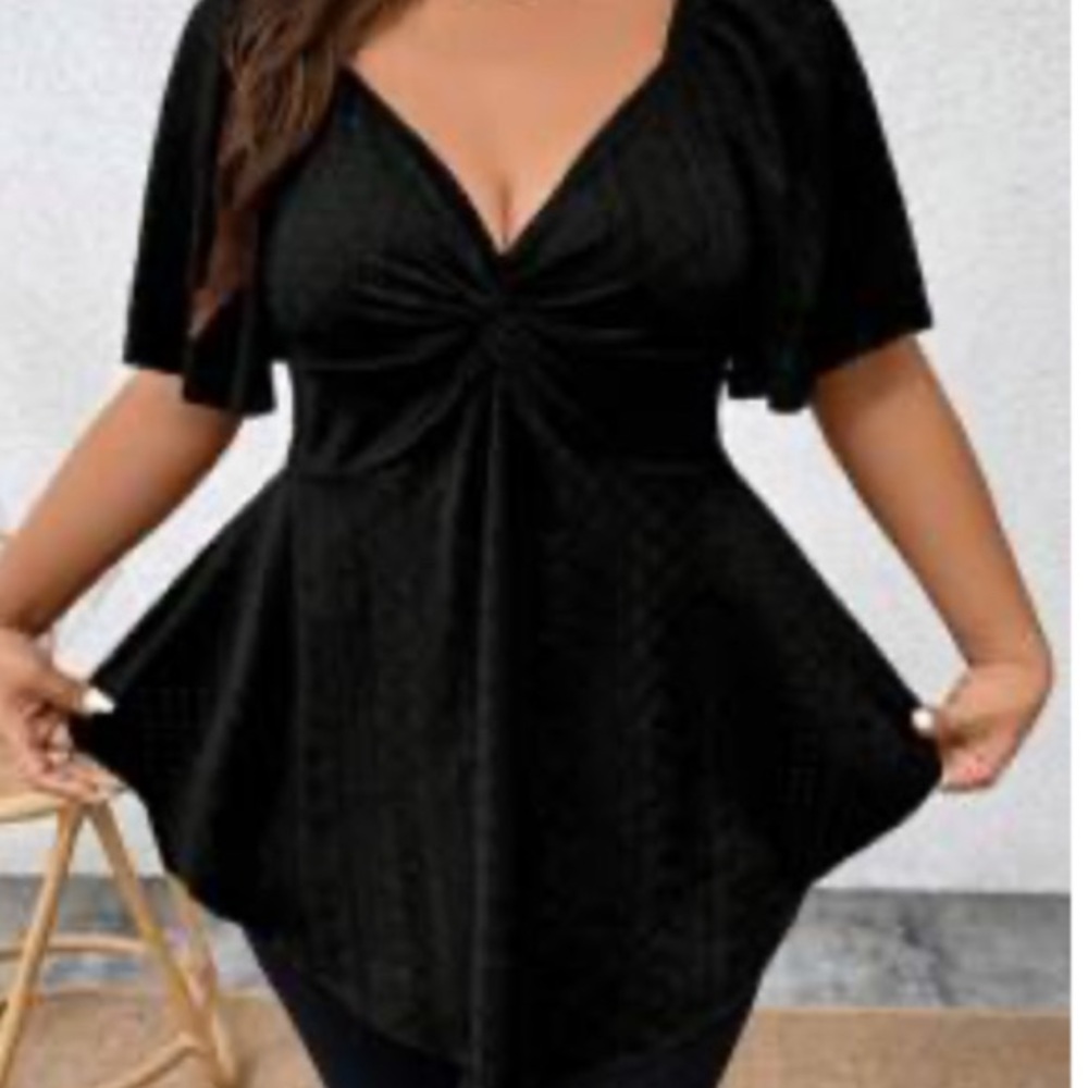 Elegant Black Women's Top